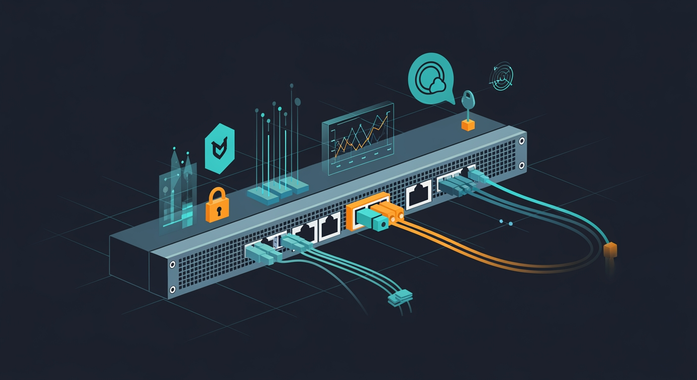 Abstract cyber defense illustration for CISA sets urgent deadline to fix Cisco flaw exploited in attacks