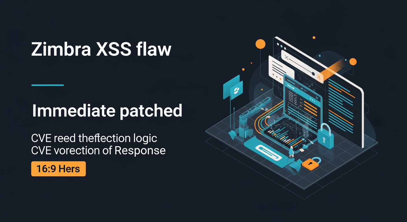 Abstract cyber defense illustration for Zimbra urges customers to patch critical web client XSS flaw