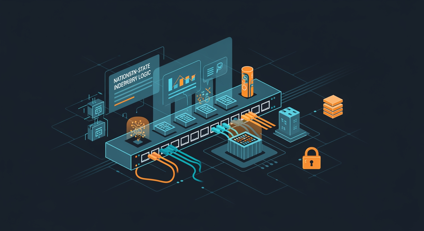 Abstract cyber defense illustration for US and allies warn of Russian critical infrastructure attacks
