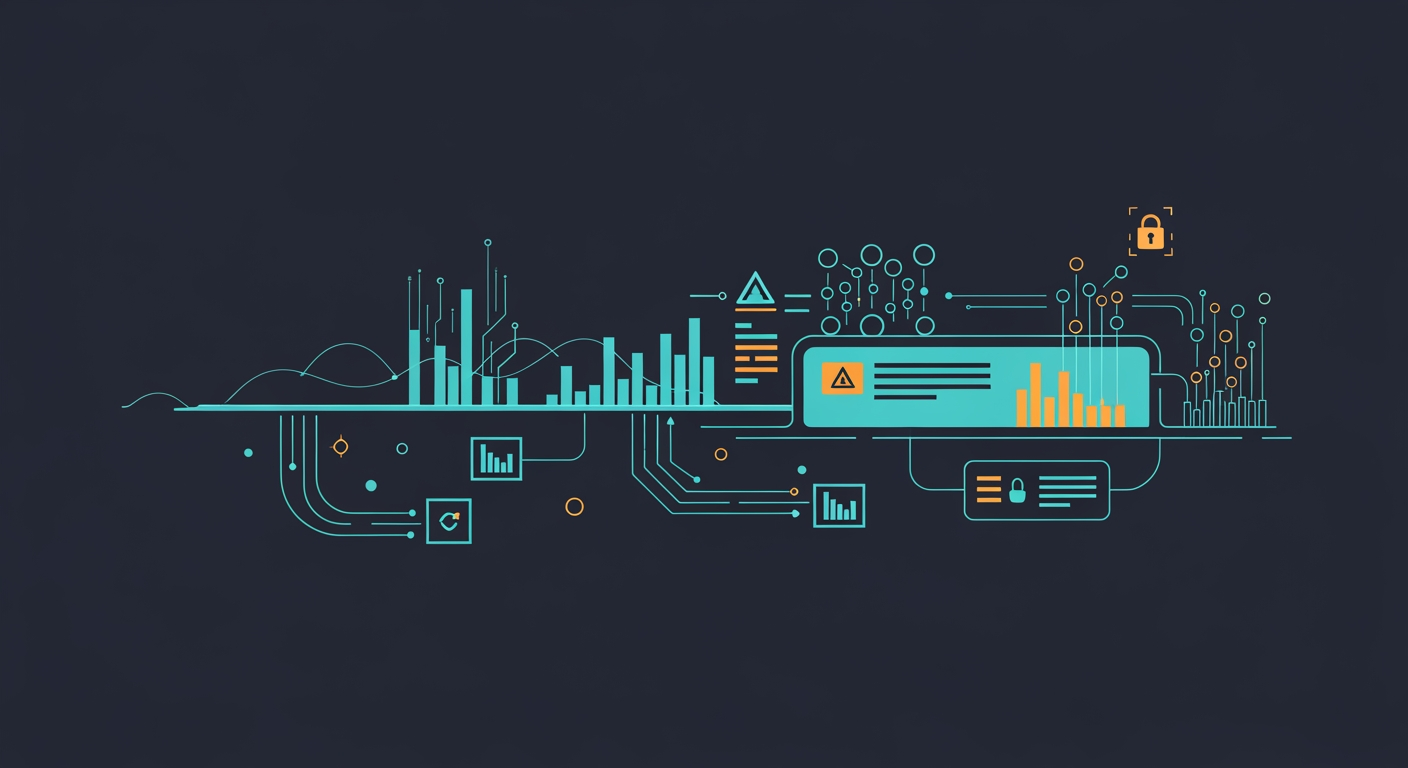Abstract cyber defense illustration for Malicious sites use JavaScript to build malware in browser memory