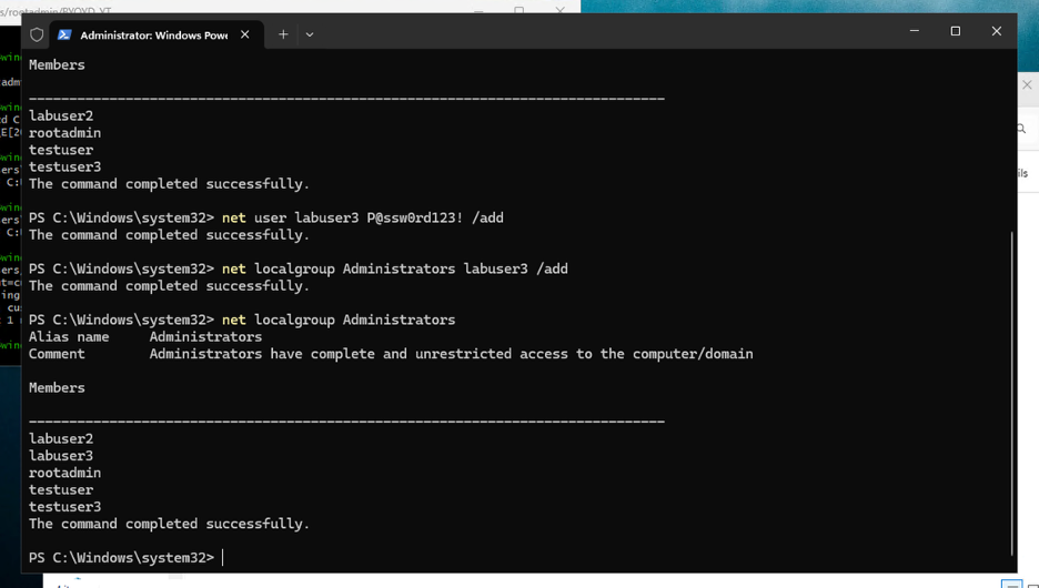 New local user and admin alerts at appropriate severity